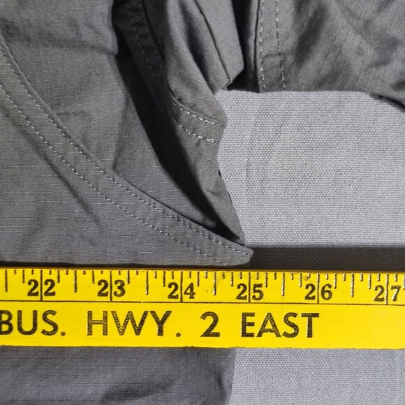 Tough Duck Work Wear Shirt men's size L grey and blue short sleeve durable - Picture 9 of 10